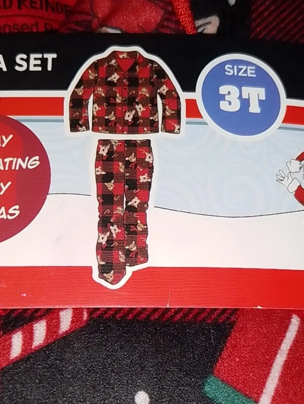 Rudolph Red Nosed Reindeer Kids Red Pajama Set